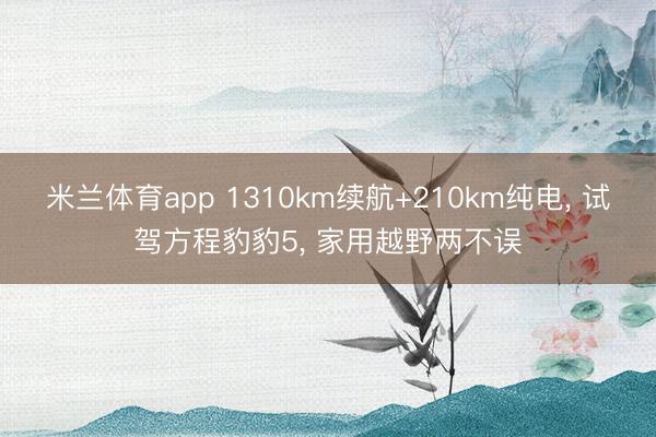 米兰体育app 1310km续航+210km纯电, 试驾方程豹豹5, 家用越野两不误